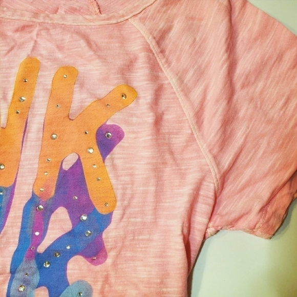VS PINK NEON PINK EMBELLISHED TEE - Picture 3 of 9